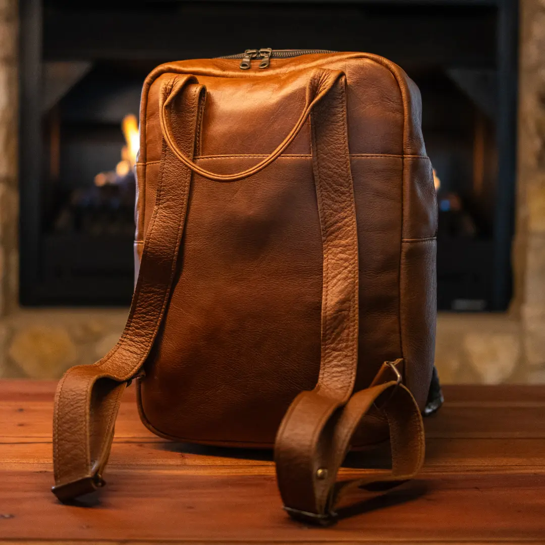 Charlie Leather Backpack - Image 3